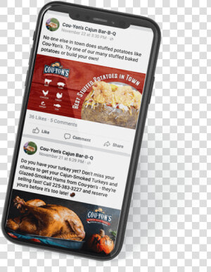 Social Media Posts From Barbeque Restaurant   Iphone  HD Png Download