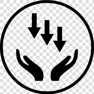Hands Hand Arrows Down Revenue Interest   Portable Network Graphics  HD Png Download