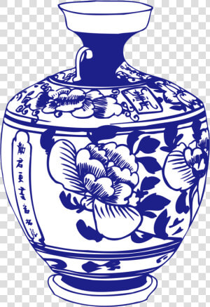 Jar Clipart Pottery   Chinese Ceramic Black And White  HD Png Download