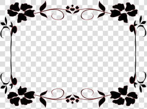 Floral Border Designs Png Photo Background   Flower Borders Black And White Clipart  Transparent Png