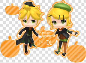 Pumpkin Syndrome Rin And Len By Nyalinaa   Cartoon  HD Png Download
