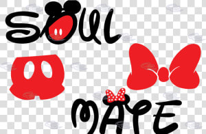 Mickey Mouse Bow Png   Soulmate Mickey And Minnie Shirts  Transparent Png