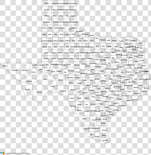 Texas Outline With Counties  HD Png Download