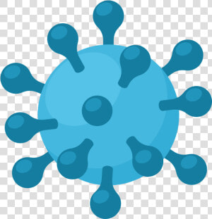 Cartoon Encapsulated Coronavirus Virus   Sars Cov 2 Cartoon  HD Png Download