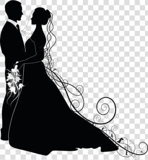 Groom And Bride Silhouette Png Download Image   Couple Silhouette Wedding Png  Transparent Png
