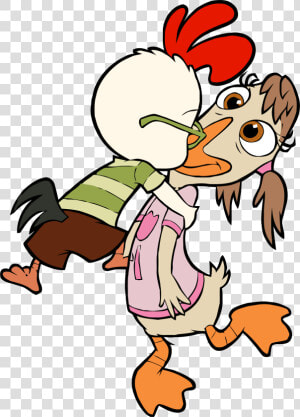 Chicken Little Abby Mallard Kiss Clipart Png   Chicken Little Love Abby  Transparent Png