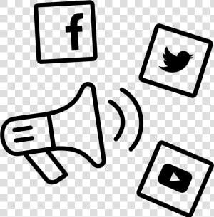 Icon Svg Social Media   Social Media Marketing Icon  HD Png Download