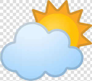 Sun Behind Cloud Icon   Illustration  HD Png Download