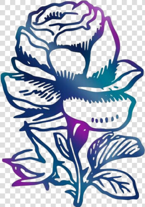 Transparent Rose Tattoo Stencil Clipart  Rose Tattoo   Black And White Rose Png  Png Download