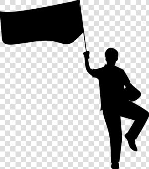 Silhouette  Man  People  Shadow  Art  Swing  Position   Shadow Man With Flag  HD Png Download
