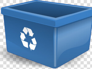 Water Clipart Bin   Blue Recycling Bin Png  Transparent Png