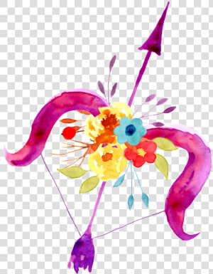 Flower Bow And Arrow Cartoon Transparent   Happy Birthday Sagittarius Woman  HD Png Download