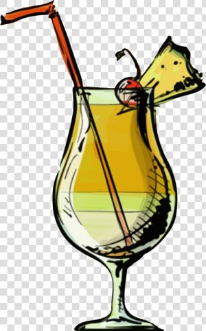 Cocktail Clipart Holiday Cocktail Party   Piña Colada Vector  png  Transparent Png