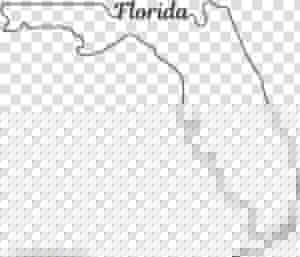 Free Florida Outline With State Name On Border  Cricut  HD Png Download