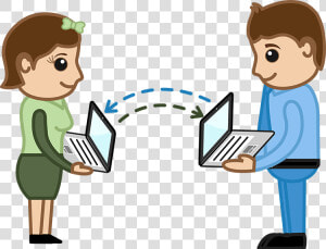 Data Transfer Cartoon  HD Png Download