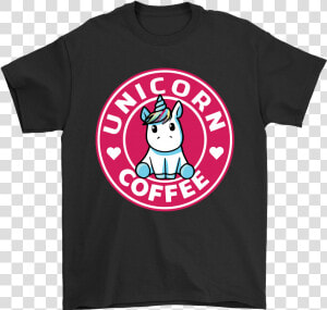 Unicorn Coffee Mashup Starbucks Logo Premium Shirts   Shirt  HD Png Download
