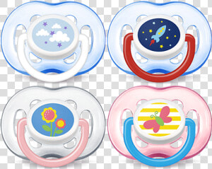 Philips Avent Contemporary Freeflow Pacifier 2 Pack   Avent Pacifier 18  Months  HD Png Download