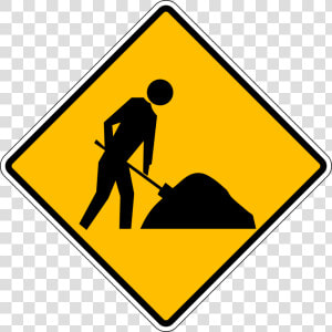 Road Works Sign Australia  HD Png Download