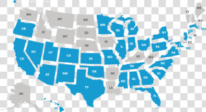 Us Map Separate States  HD Png Download