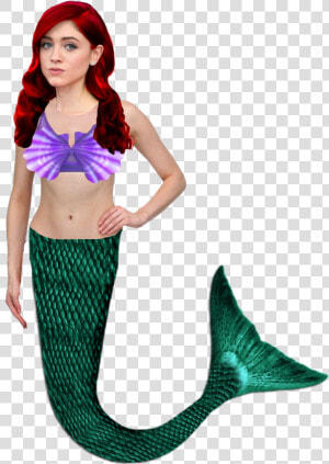 Natalia Dyer As Ariel   Merman Tail Png  Transparent Png