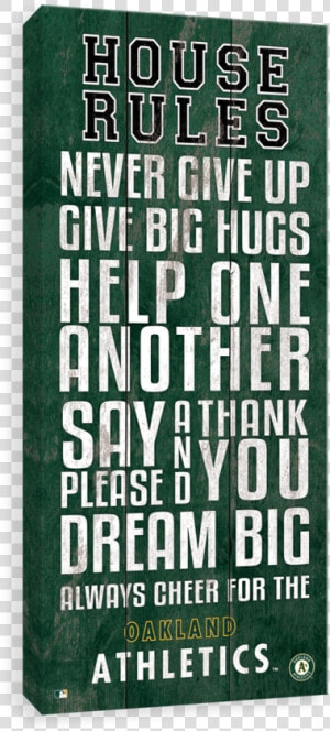 Oakland Athletics House Rules   Printing  HD Png Download