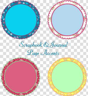 Scrapbook Journal Scalloped A   Circle  HD Png Download