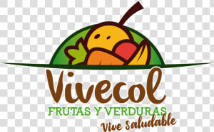 Logo Etiqueta Vivecol Editablesubsub   Logo Frutas Y Verduras  HD Png Download
