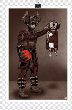 Galactus  amp  Watcher Mars   Illustration  HD Png Download