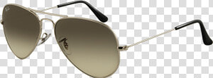 Ray Ban Aviator Rb3025 Gold Frame Gradient Blue Lens  HD Png Download