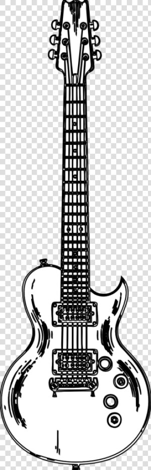 Guitar Black And White Guitar Clipart Black And White   Bass Guitar Clipart Black And White  HD Png Download