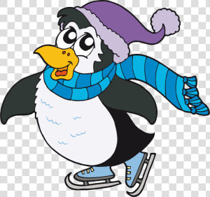 Ice Skating  Penguins  Applique  Group  Pin Pin  Christmas    Ice Skating Penguin Cartoon Png  Transparent Png