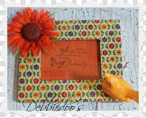Spring Art On Burlap   Embroidery  HD Png Download