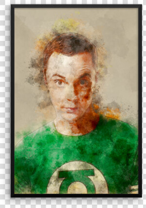 Sheldonfinal Mockup Wall Original   Self portrait  HD Png Download