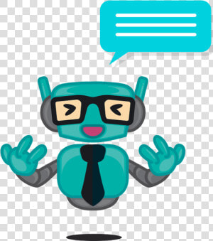 Robô Com Um Balão De Mensagem Sob A Cabeça   Cartoon  HD Png Download