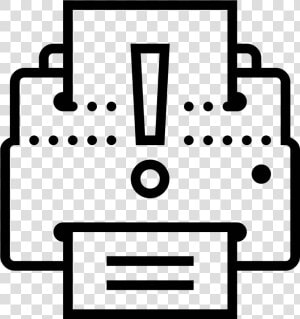 Printer Error Icon   Print Icon Flat Color White Png  Transparent Png