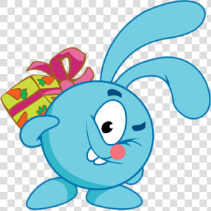 Kikoriki Jumper With A Gift   Krosh Smeshariki  HD Png Download