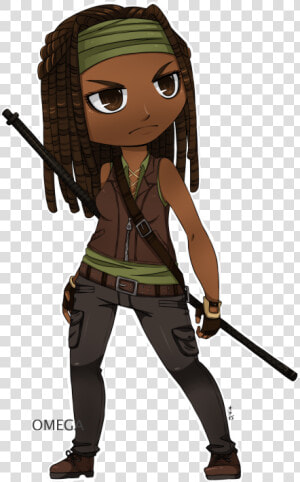 Fan Art Inspired By The Walking Dead Daryl Walking   Walking Dead Fan Art Michonne  HD Png Download
