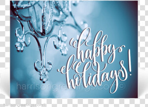 Clip Art Corporate Holiday Postcards Harrison   Blue Happy Holidays  HD Png Download