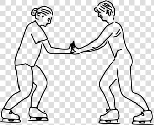 Ice Skaters Newton  39 s 3rd Law  HD Png Download