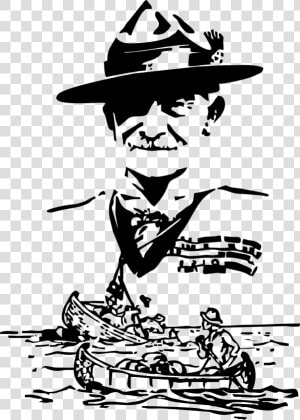 The Baden Powell Scout Program Allows   Baden Powell Line Art  HD Png Download