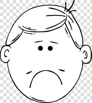 Sad Boy Outline Svg Clip Arts   Boy Face Clipart Black And White  HD Png Download