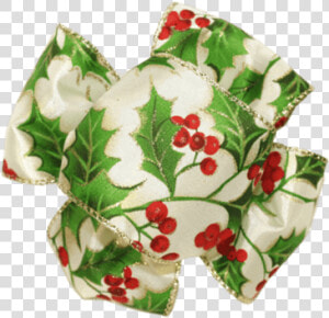 Holly And Berries 50yds Ribbon Christmas   Rose  HD Png Download