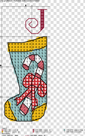 Christmas Stockings Alphabet Cross Stitch Patterns   Cartoon  HD Png Download