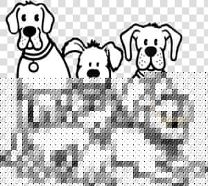 Transparent Dog Clipart Black And White   Barking Head Dog Food  HD Png Download