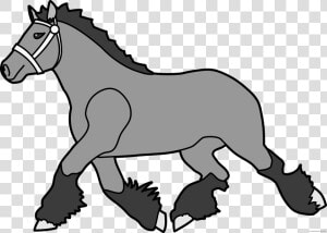 Horse Animal Free Black White Clipart Images Clipartblack   Big Horse Cartoon  HD Png Download