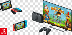 Nintendo Switch Collage   Moorhuhn Knights  amp  Castles  HD Png Download