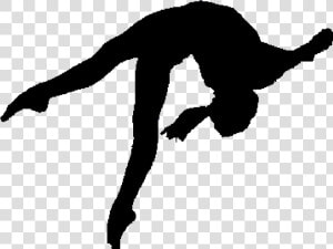 Gymnastics Silhouette Split Clip Art   Back Handspring Gymnastics Silhouette  HD Png Download