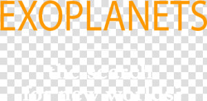 Exoplanetes Titre Anglais   Orange  HD Png Download