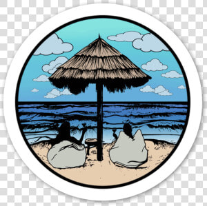 Drinks By The Ocean Sticker   Ocean Sticker Png  Transparent Png