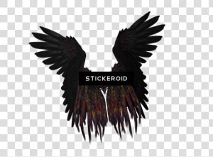 Short Black And Purple Wings   Black Angel Wings Png  Transparent Png